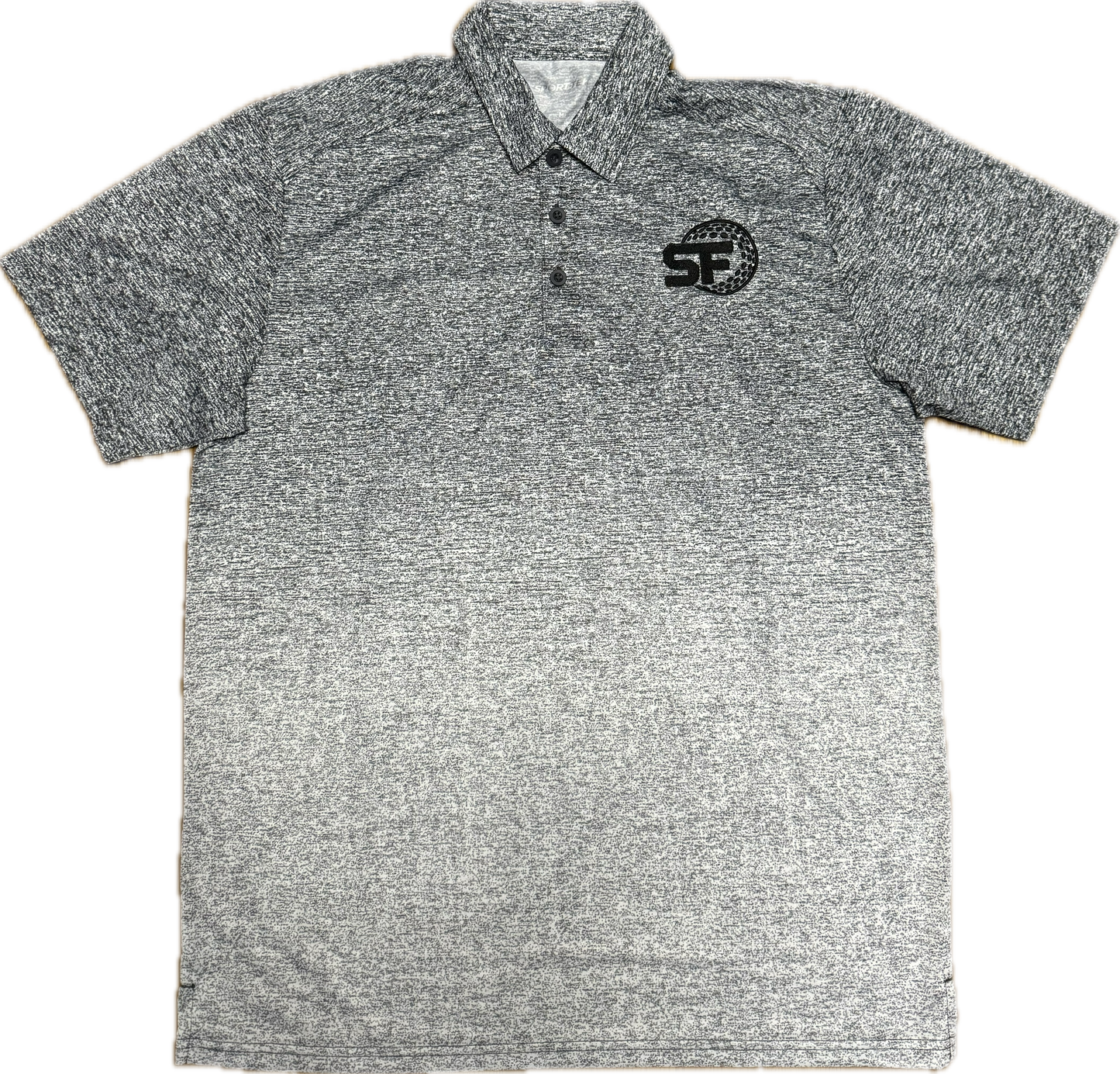 On the Course Polo- Grey/White