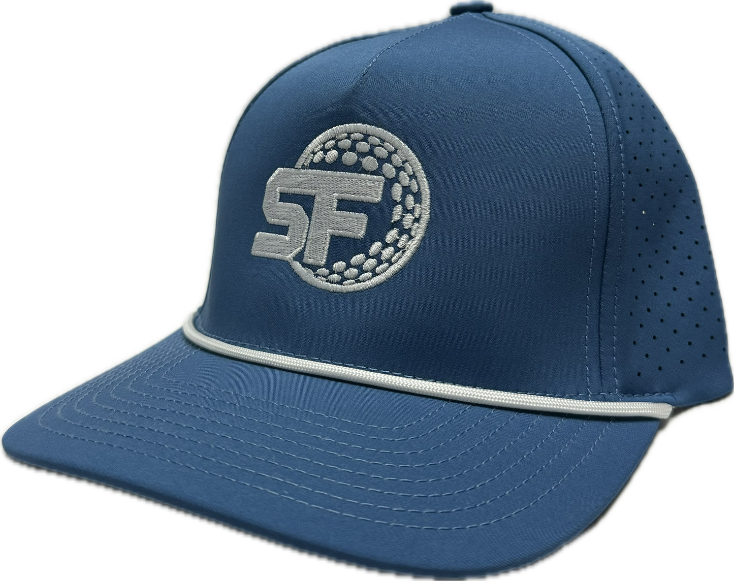 On the Course Snapback- Blue/White Rope
